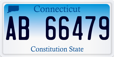 CT license plate AB66479