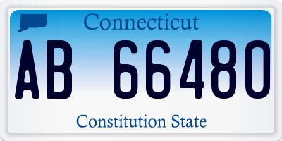 CT license plate AB66480