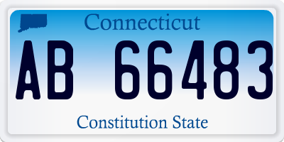 CT license plate AB66483