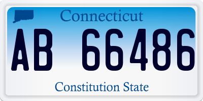 CT license plate AB66486