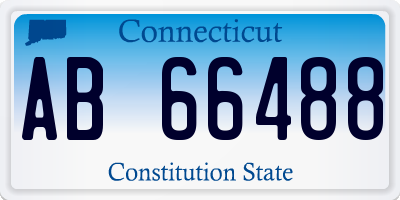 CT license plate AB66488