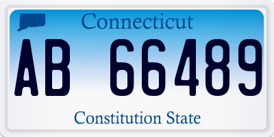 CT license plate AB66489