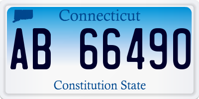 CT license plate AB66490