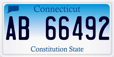 CT license plate AB66492