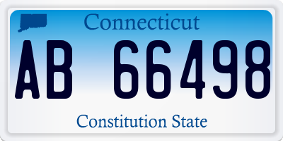 CT license plate AB66498