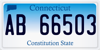 CT license plate AB66503