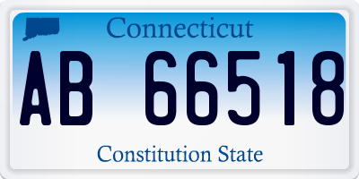 CT license plate AB66518