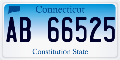 CT license plate AB66525