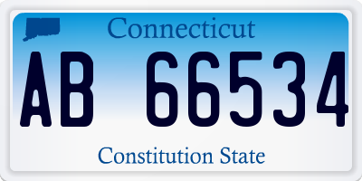 CT license plate AB66534