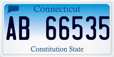 CT license plate AB66535
