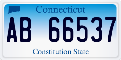 CT license plate AB66537