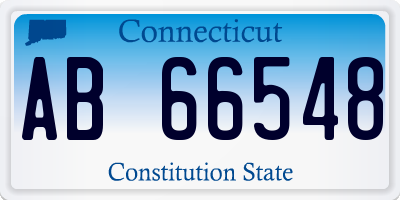 CT license plate AB66548