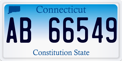 CT license plate AB66549