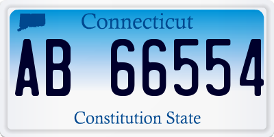 CT license plate AB66554
