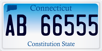 CT license plate AB66555