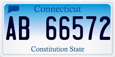 CT license plate AB66572