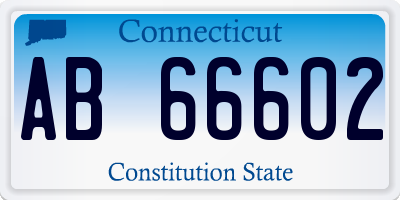 CT license plate AB66602