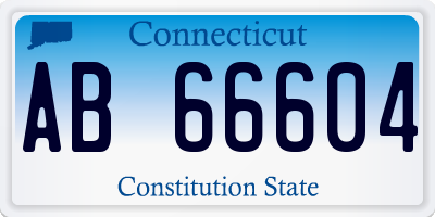 CT license plate AB66604
