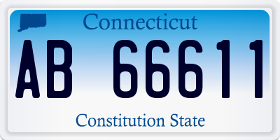 CT license plate AB66611