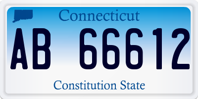 CT license plate AB66612