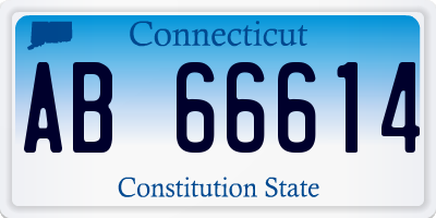 CT license plate AB66614