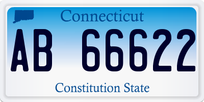 CT license plate AB66622