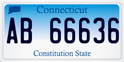 CT license plate AB66636