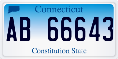 CT license plate AB66643