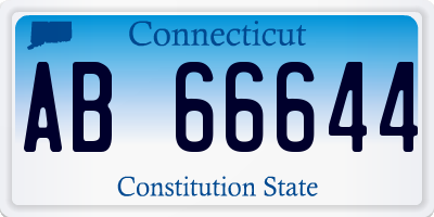 CT license plate AB66644
