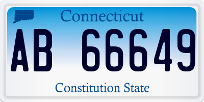 CT license plate AB66649