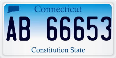 CT license plate AB66653