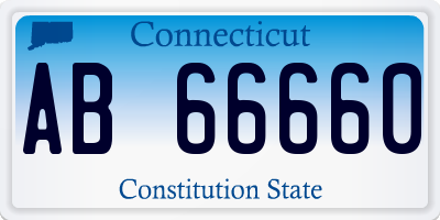 CT license plate AB66660