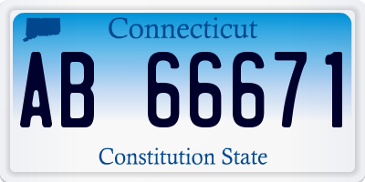 CT license plate AB66671