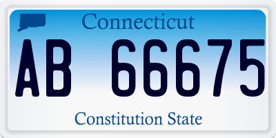 CT license plate AB66675