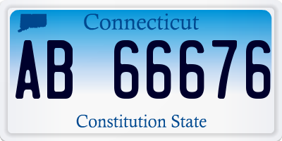 CT license plate AB66676