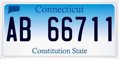 CT license plate AB66711