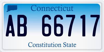 CT license plate AB66717
