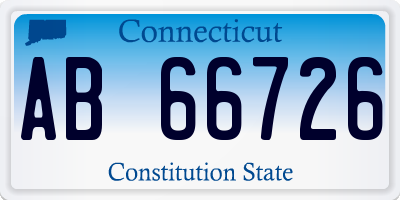 CT license plate AB66726
