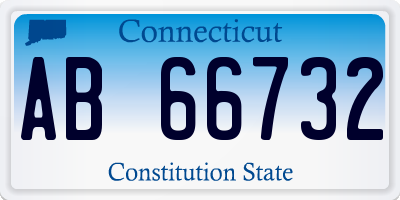 CT license plate AB66732