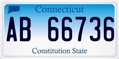 CT license plate AB66736