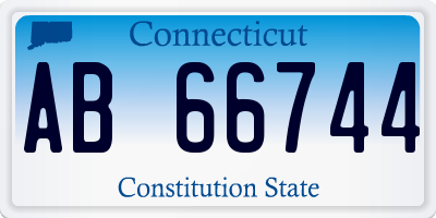 CT license plate AB66744