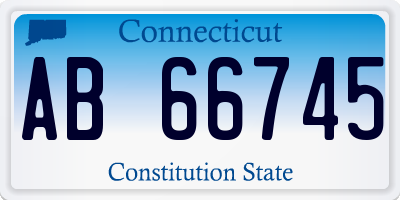 CT license plate AB66745