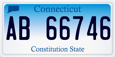 CT license plate AB66746