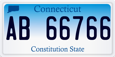 CT license plate AB66766