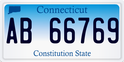 CT license plate AB66769