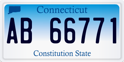 CT license plate AB66771