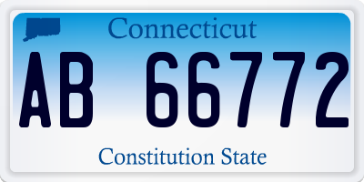 CT license plate AB66772