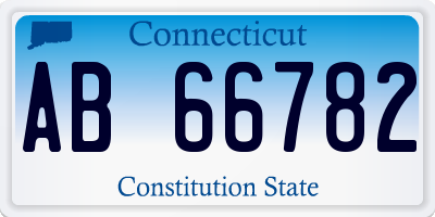 CT license plate AB66782