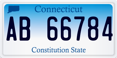 CT license plate AB66784