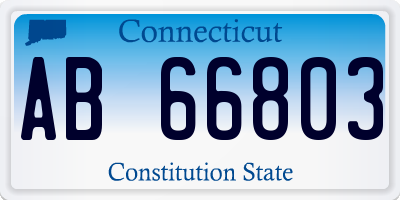 CT license plate AB66803